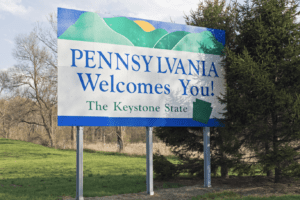 Pennsylvania Welcomes You sign