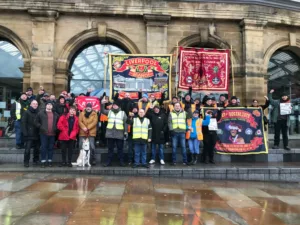 Liverpool Lime Street RMT picket